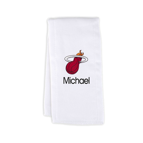 Designs by Chad and Jake Miami HEAT Custom Infant Burp Cloth