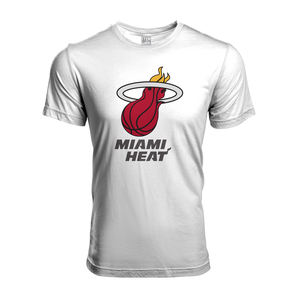 Miami HEAT Logo White Tee Men Tees ITEM OF THE GAME    - featured image