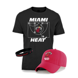 Miami HEAT Youth Hat/Tee Red/Black Combo Pack - 1