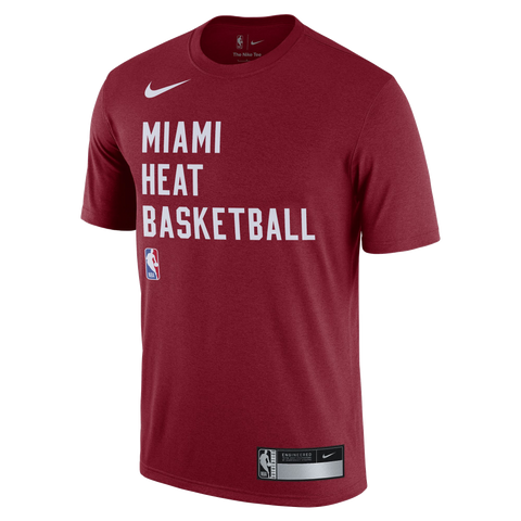 Nike Miami HEAT 2023-24 On-Court Red Practice Tee