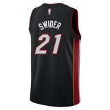 Cole Swider Nike Miami HEAT Icon Black Swingman Jersey - 2