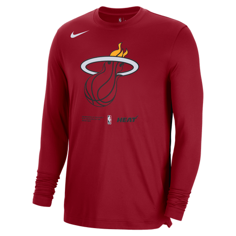 Nike Miami HEAT On-Court 2022 Long Sleeve Tee