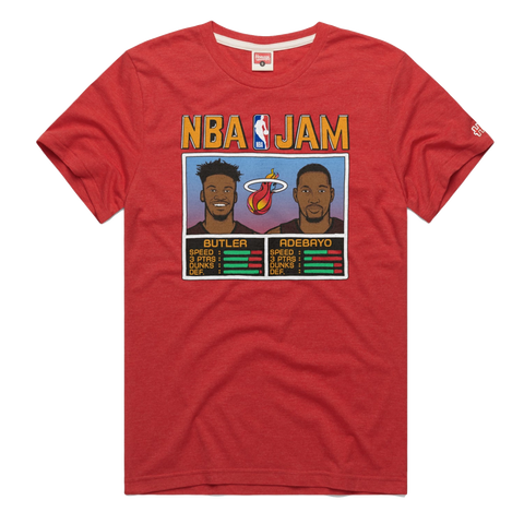 Homage Miami HEAT Mashup Jimmy Butler & Bam Adebayo NBA Jam Tee