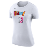 Bam Adebayo Nike Miami Mashup Vol. 2 Name & Number Women's Tee - 1