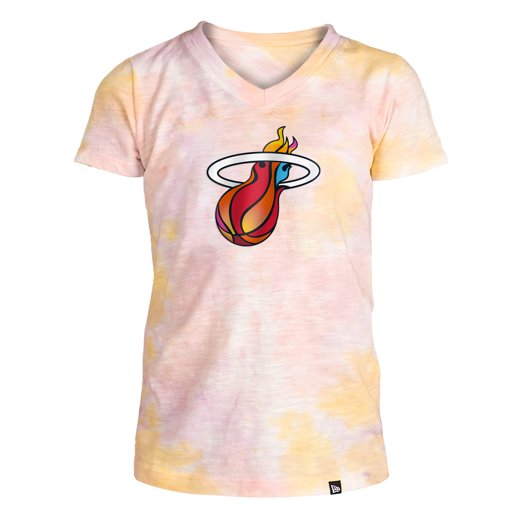 New Era Miami HEAT Mashup Girl's Tie Dye Tee GIRLSTEES 5TH AND OCEAN    - featured image