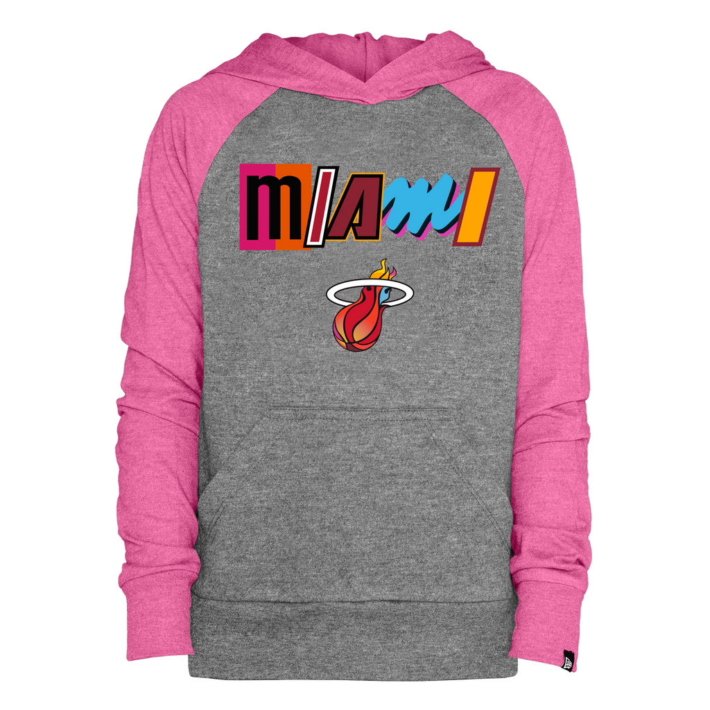 New Era Miami HEAT Mashup Girls Pullover Youth Hoodie GIRLSTEES 5TH AND OCEAN    - featured image