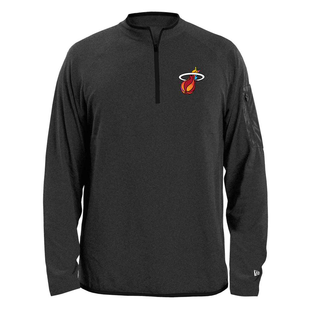 New Era Miami HEAT Mashup 1/4 Zip Pullover MENSOUTERWEAR 5TH AND OCEAN    - featured image