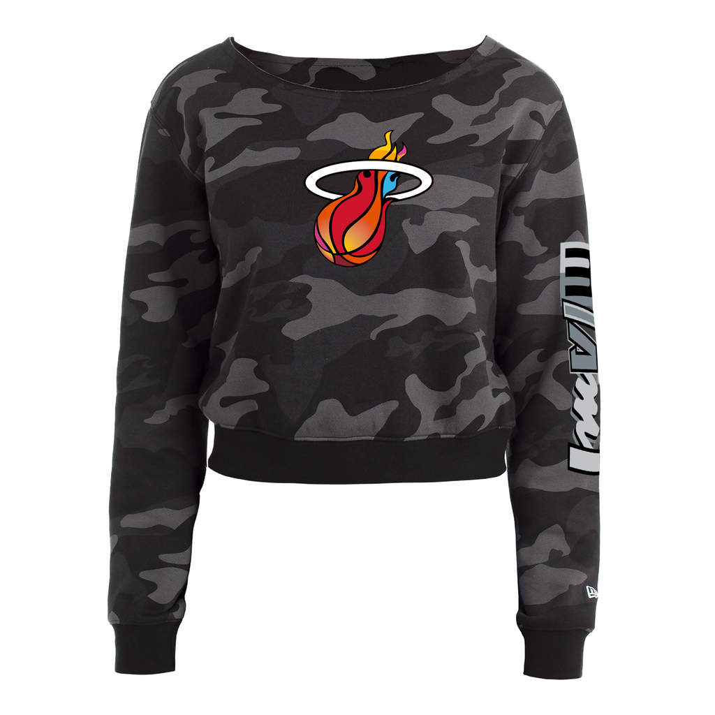 New Era Miami Mashup Vol. 2 Camo Crop Pullover WOMENS TEES 5TH AND OCEAN    - featured image