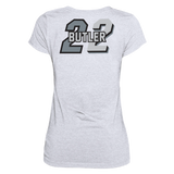 Jimmy Butler New Era Miami HEAT Mashup Name & Number Women's White Tee - 1