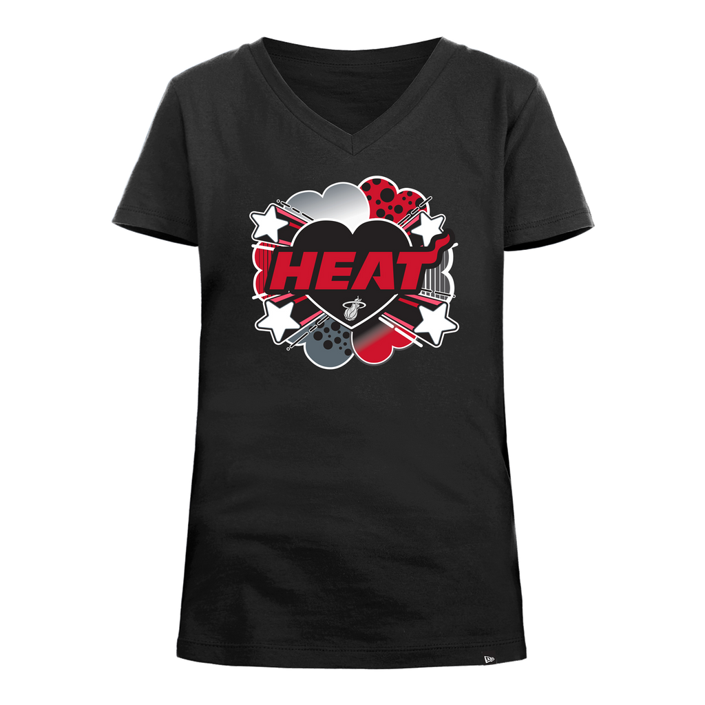 Miami HEAT Girls Glitter Tee GIRLSTEES 5TH AND OCEAN    - featured image