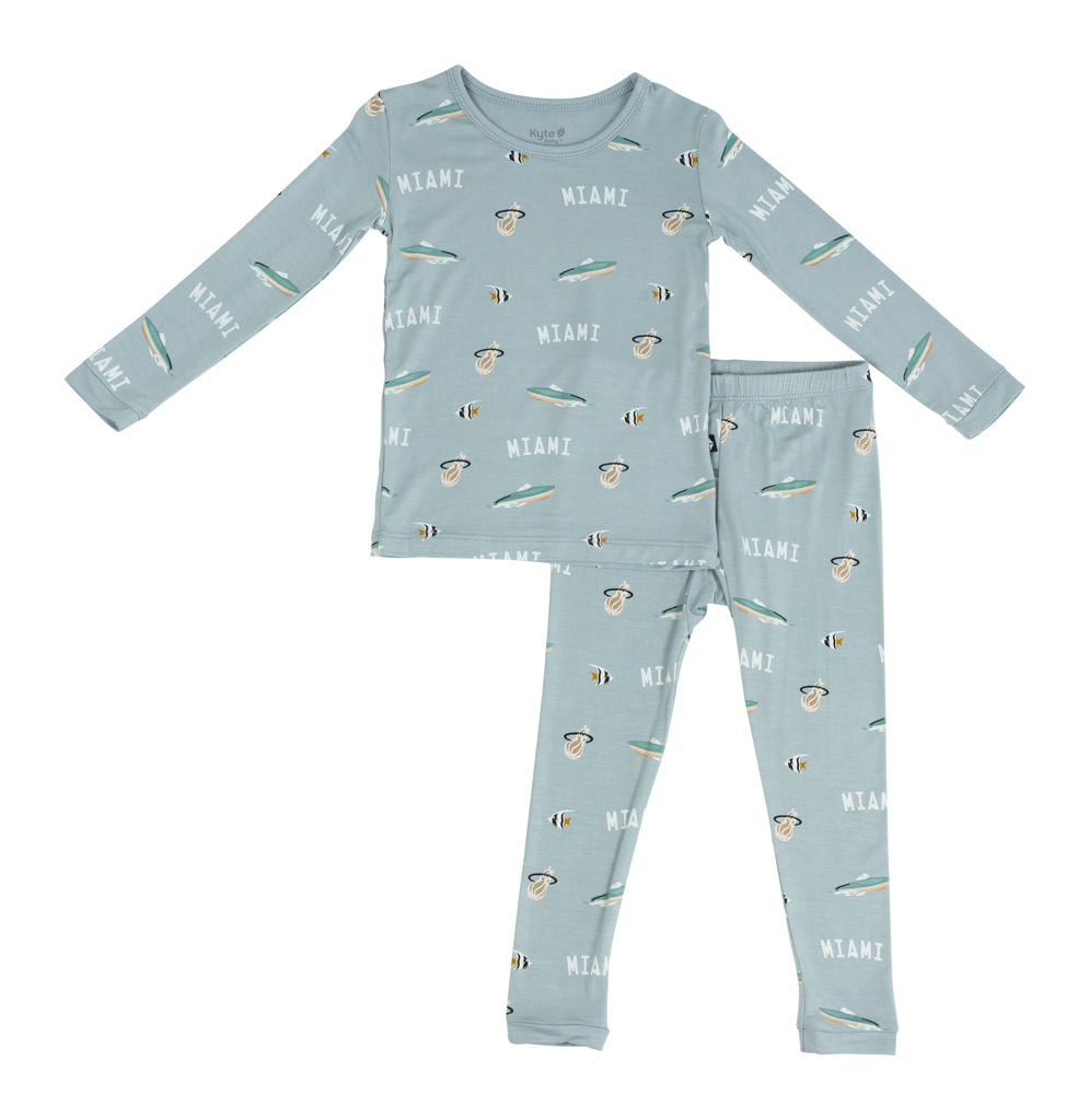 Court Culture x Kyte Baby Nautical Fog Toddler PJ Set Miami HEAT Store