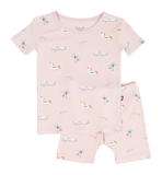 Court Culture x Kyte Baby Beach Blush Toddler Short Sleeve PJ Set - 1