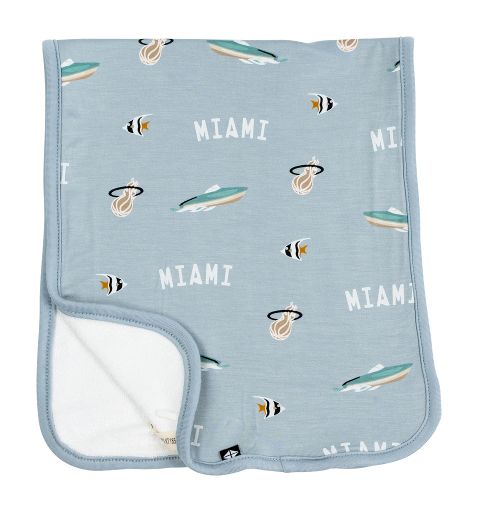 Court Culture x Kyte Baby Nautical Fog Burp Cloth Miami HEAT Store