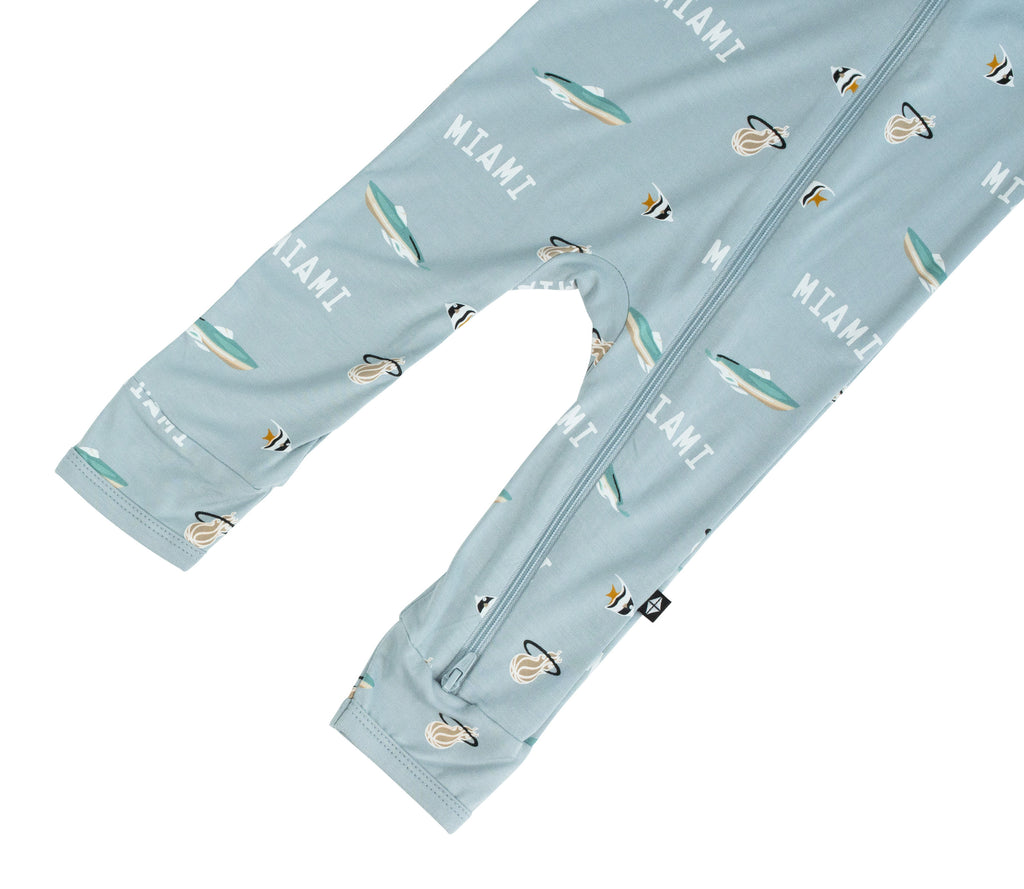 Court Culture x Kyte Baby Nautical Fog Zippered Romper Miami HEAT Store