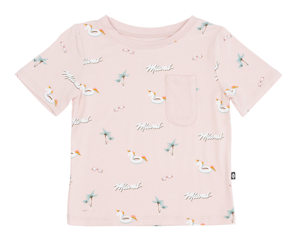 Court Culture x Kyte Baby Beach Blush Toddler Crew Neck Tee Miami
