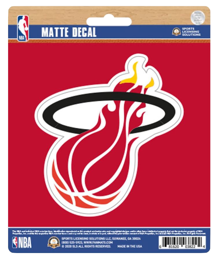 Miami HEAT Hardwood Classic Matte Decal NOV. MISC.Z FANMATS    - featured image