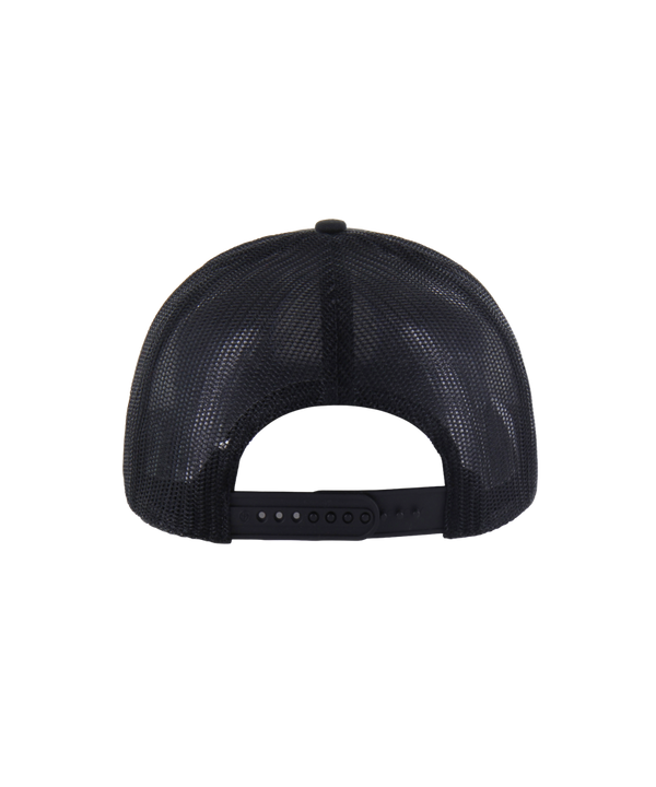 The '47 Brand Miami HEAT Original Vice Nights Trucker Snapback features a black mesh back, pastel blue and pink Heat logo on the front, stitched blue 47 on the brim, and an adjustable fit. Polyester/cotton; spot clean only.