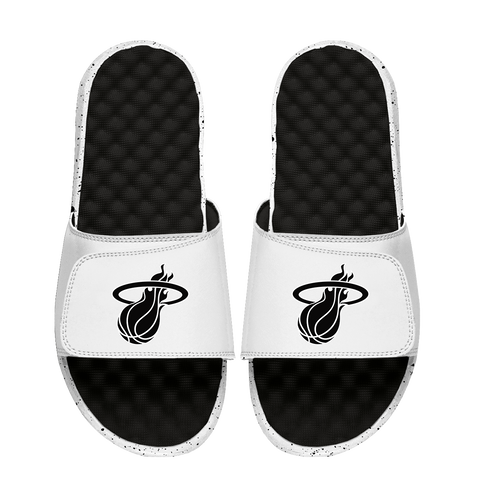 Islide Miami HEAT Logo Black & White Sandals