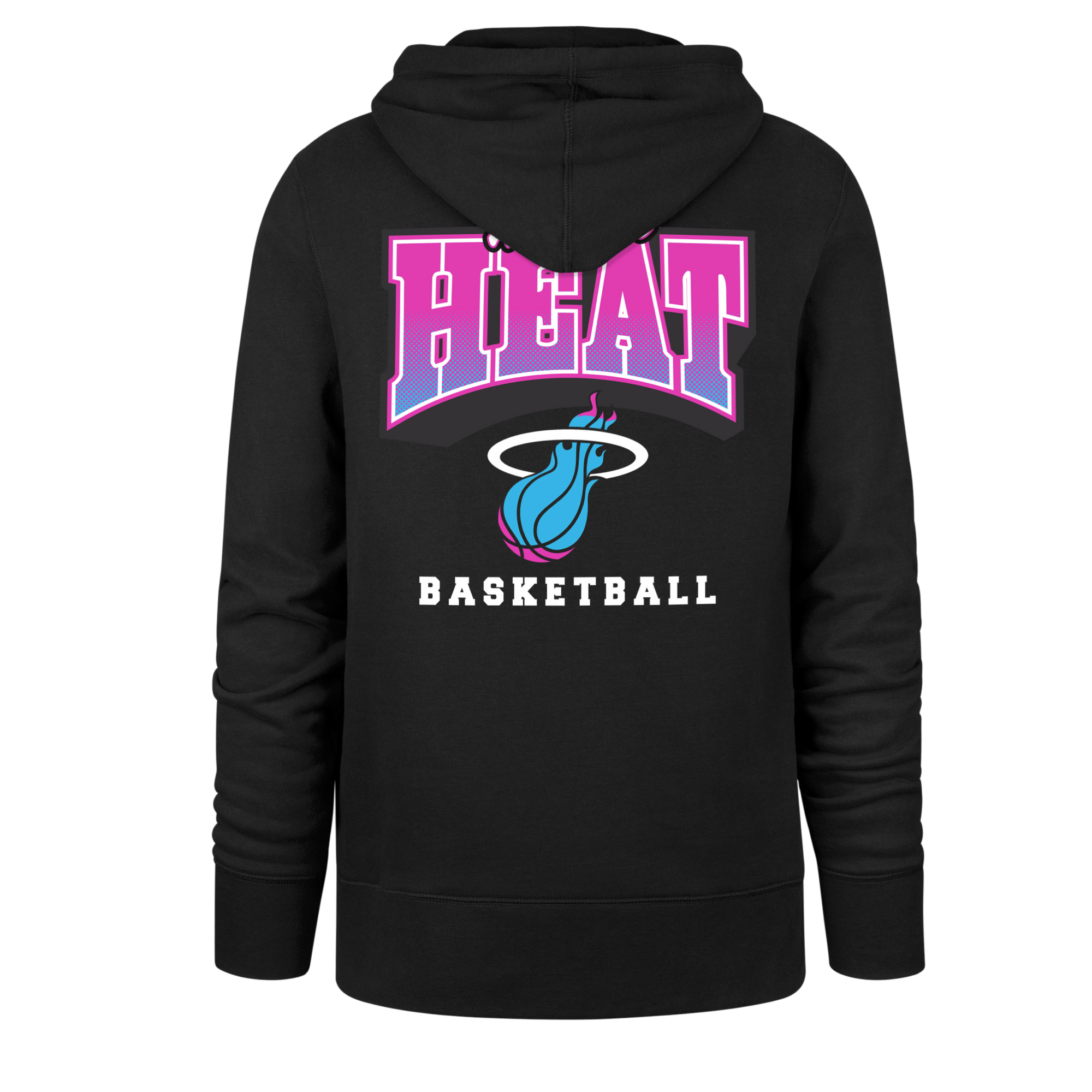 The '47 Brand Miami HEAT Original Vice Nights Hoodie features a large, colorful 