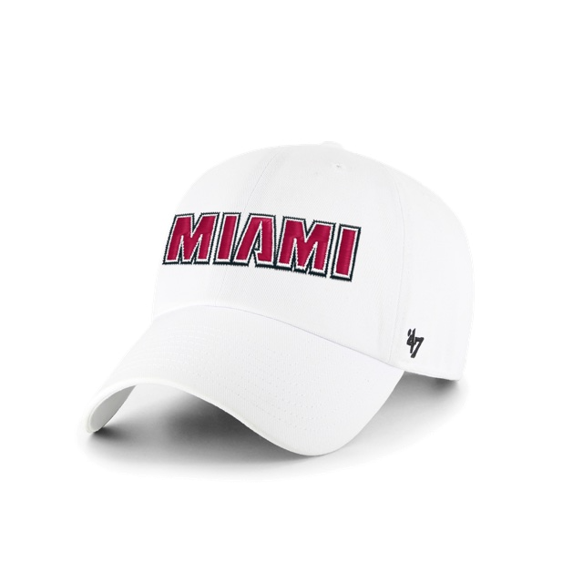 '47 Brand Miami HEAT Wordmark Clean Up Hat UNISEXCAPS TWINS    - featured image