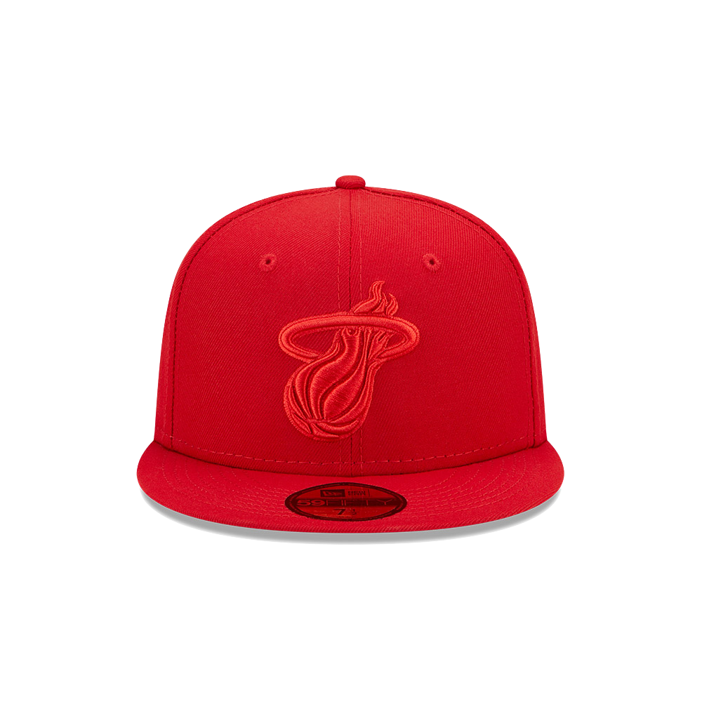 New Era Miami HEAT Red Tonal Fitted Hat UNISEXCAPS NEW ERA    - featured image