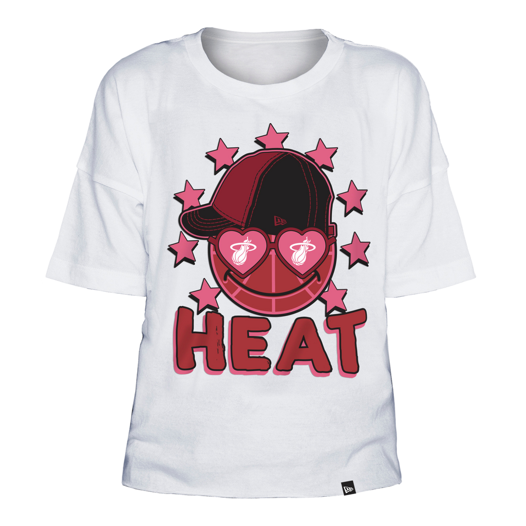 New Era Miami HEAT Girls Smiley Tee GIRLSTEES 5TH AND OCEAN    - featured image