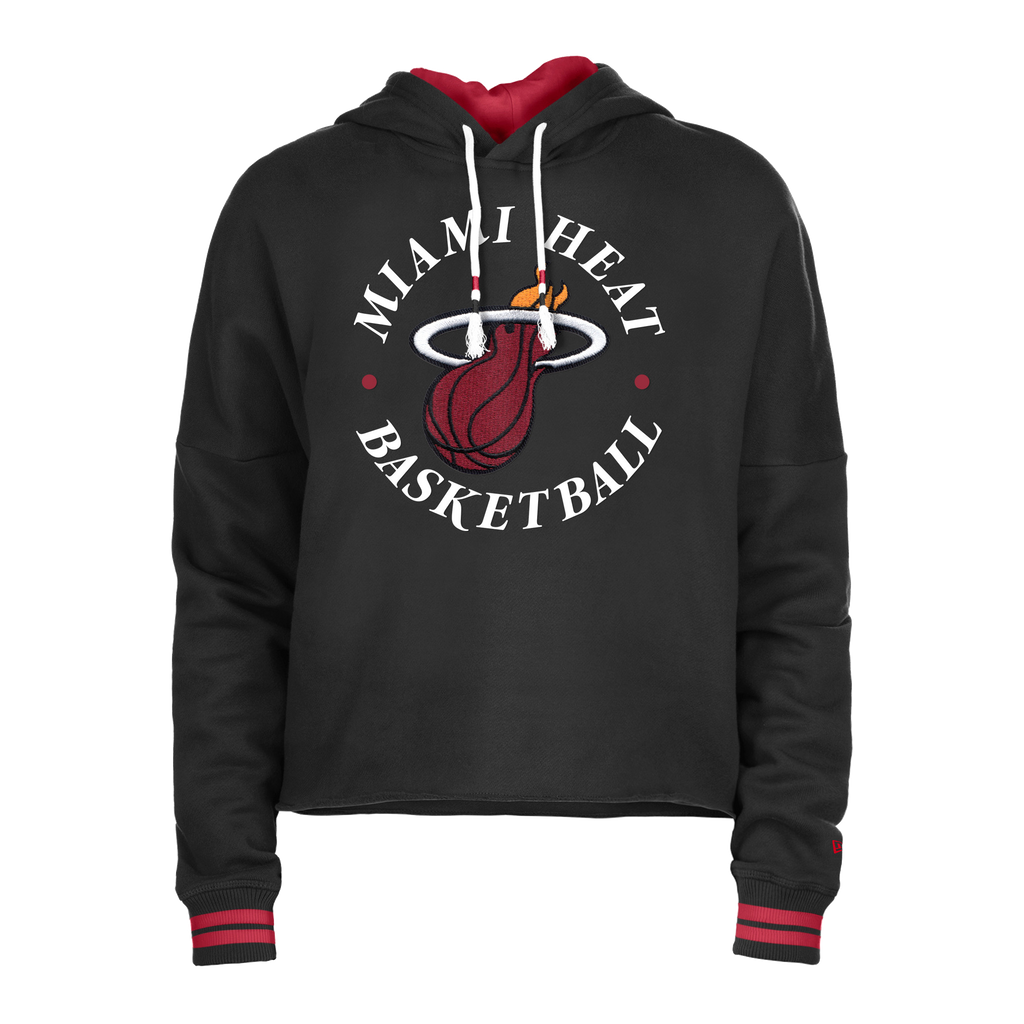 New Era Miami HEAT Crop Women's Hoodie WOMENS TEES 5TH AND OCEAN    - featured image