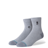 Stance NBA Logoman Grey Quarter Socks - 1