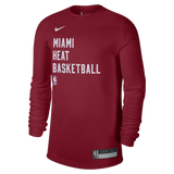 Nike Miami HEAT 2023-24 On-Court Red Practice long Sleeve Tee - 1