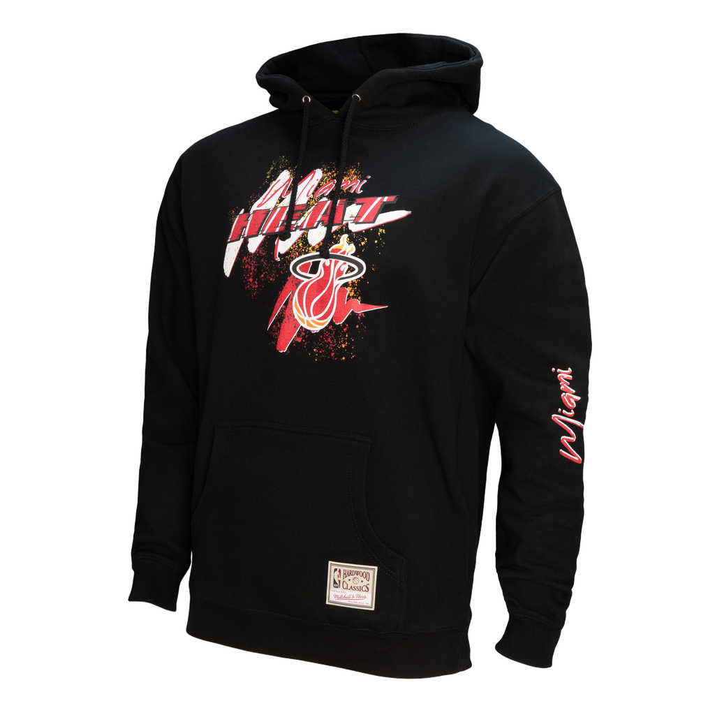 Mitchell and Ness Miami HEAT Hyper Hoop Hoodie MENSOUTERWEAR MITCHELL & NESS    - featured image