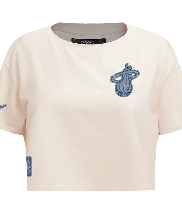 Pro Standard Miami HEAT Women's Denim Boxy Tee WOMENS TEES Pro Standard   