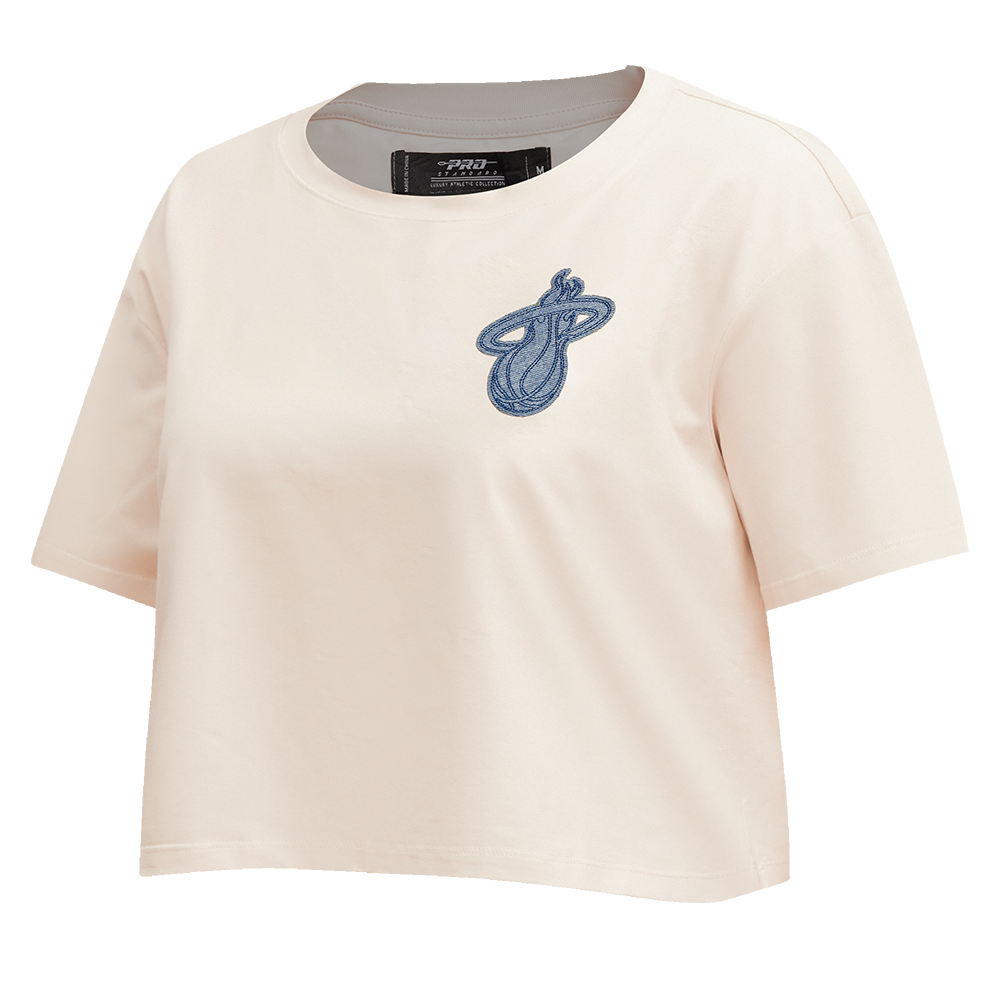 Pro Standard Miami HEAT Women's Denim Boxy Tee WOMENS TEES Pro Standard   