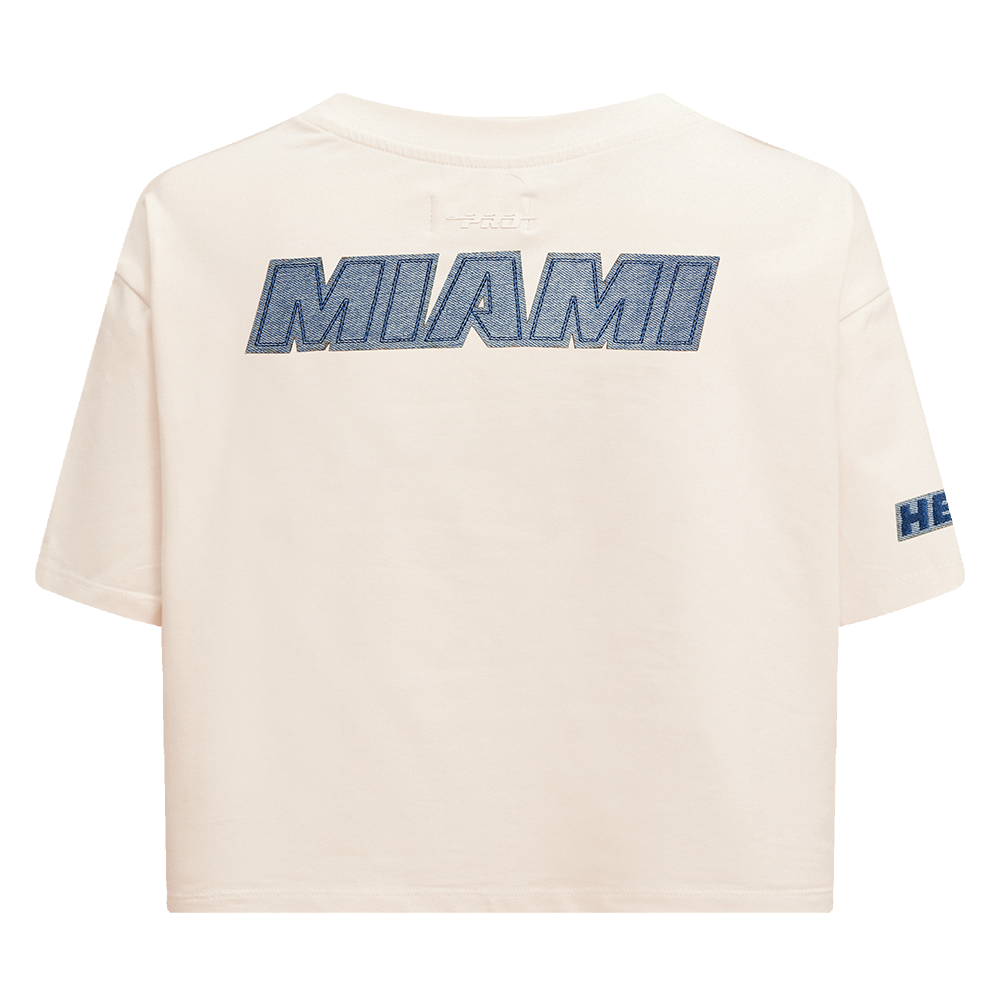 Pro Standard Miami HEAT Women's Denim Boxy Tee WOMENS TEES Pro Standard   