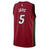 Nikola Jović Nike Jordan Brand Miami HEAT Statement Red Swingman Jersey - 2