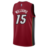 Alondes Williams Nike Jordan Brand Miami HEAT Statement Red Swingman Jersey - 2