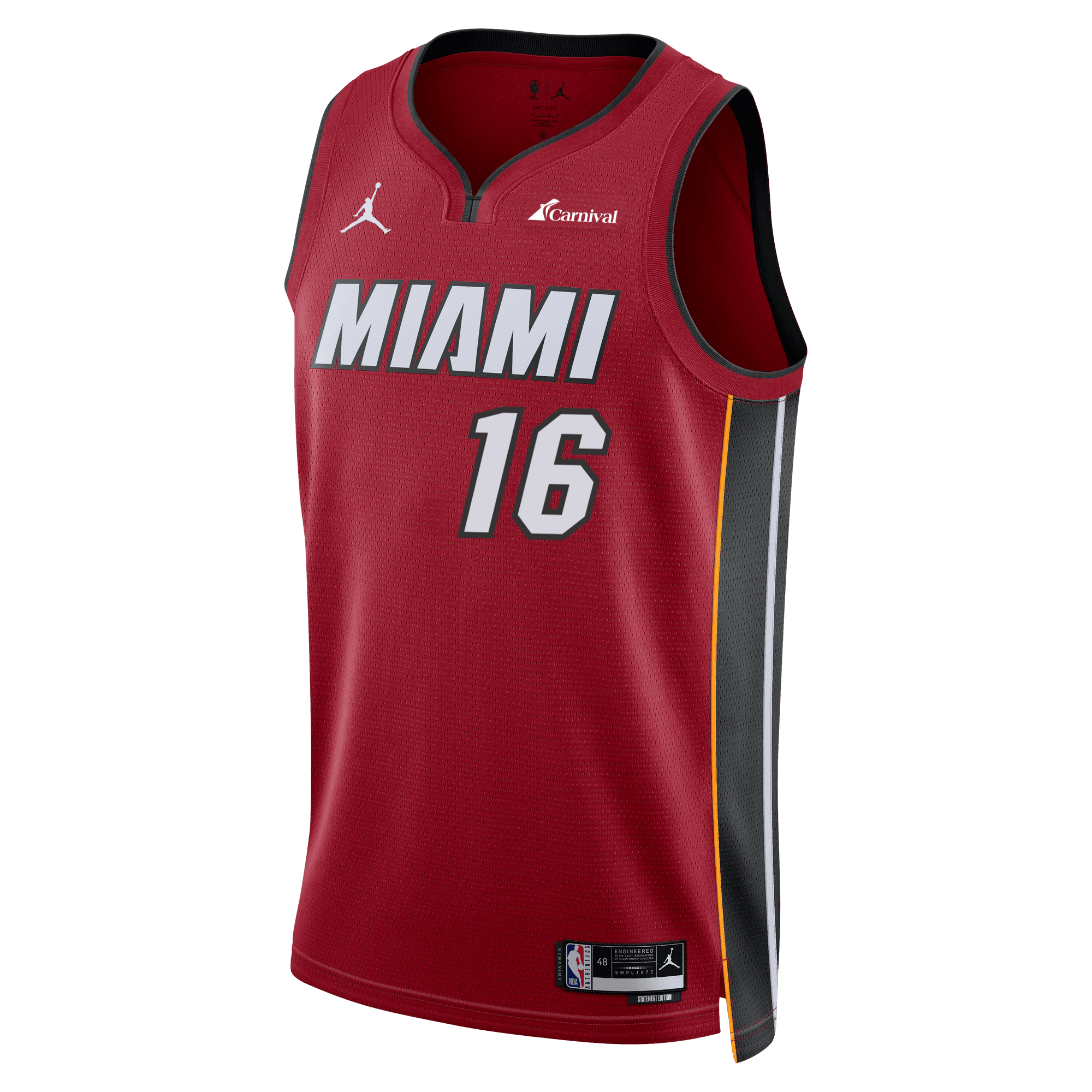 Caleb Martin Nike Jordan Brand Miami HEAT Statement Red Swingman