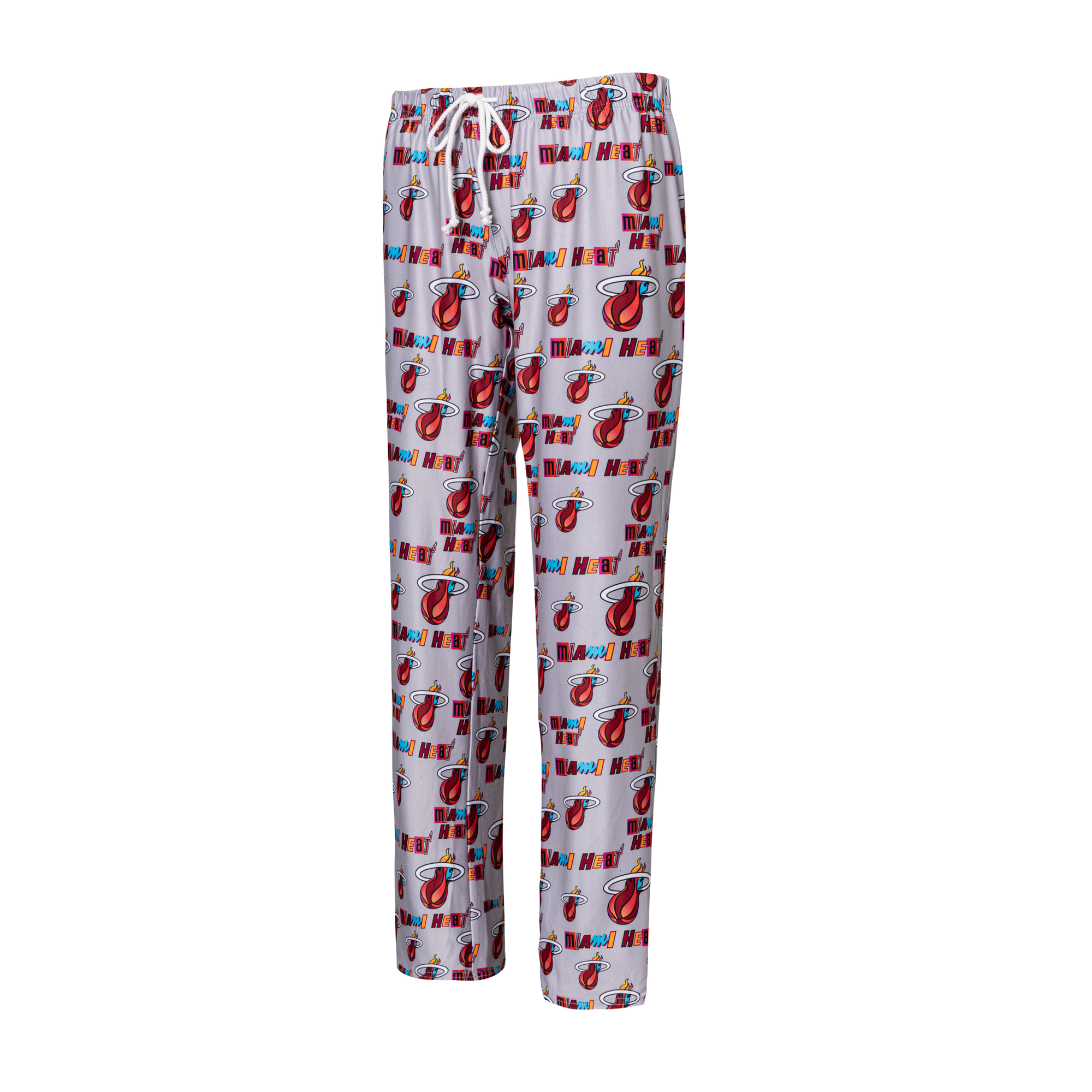 Black and white Miami HEAT logo mashup pants with drawstring waist and relaxed fit. - Concepts Sport Miami Mashup Vol. 2 Pants