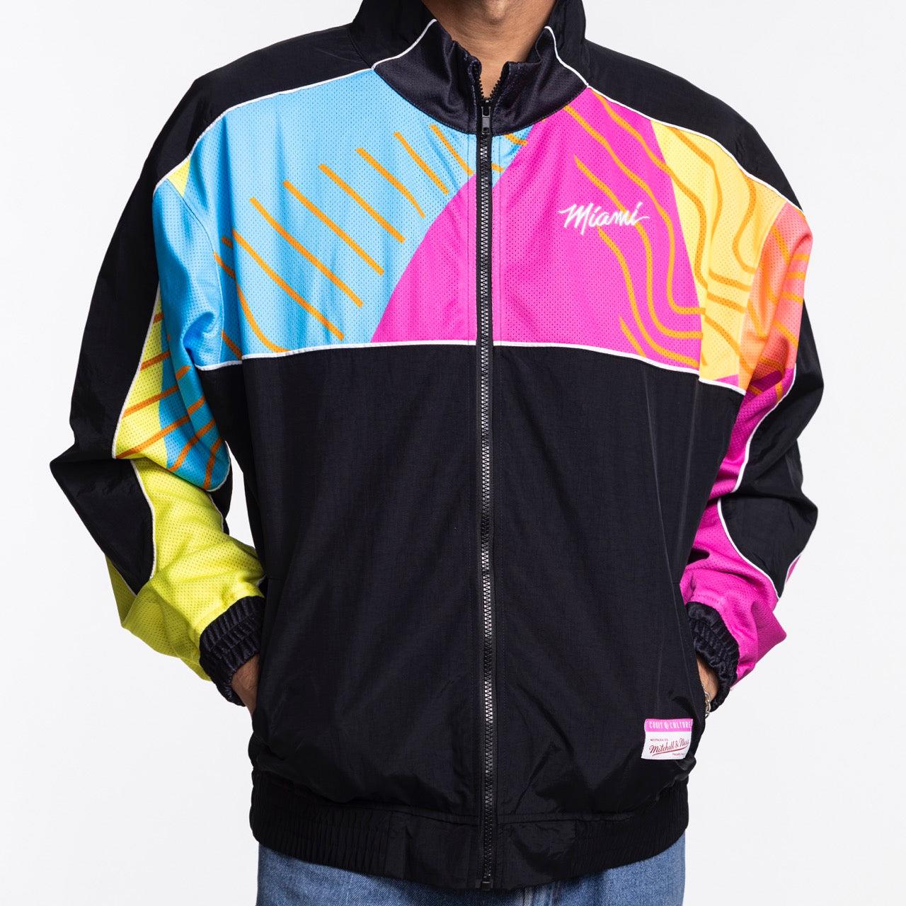 Someone wears the Court Culture x Mitchell & Ness Original Vice Nights 