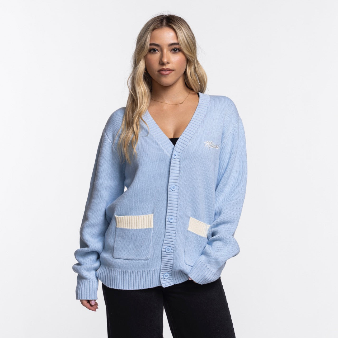 A woman with long blonde hair wears the Court Culture X The Wild Collective Original Vice Nights 