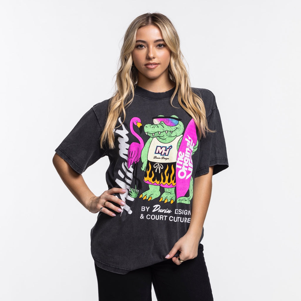 Court Culture x Duvin Flame Surf Tee |Miami HEAT| Tee