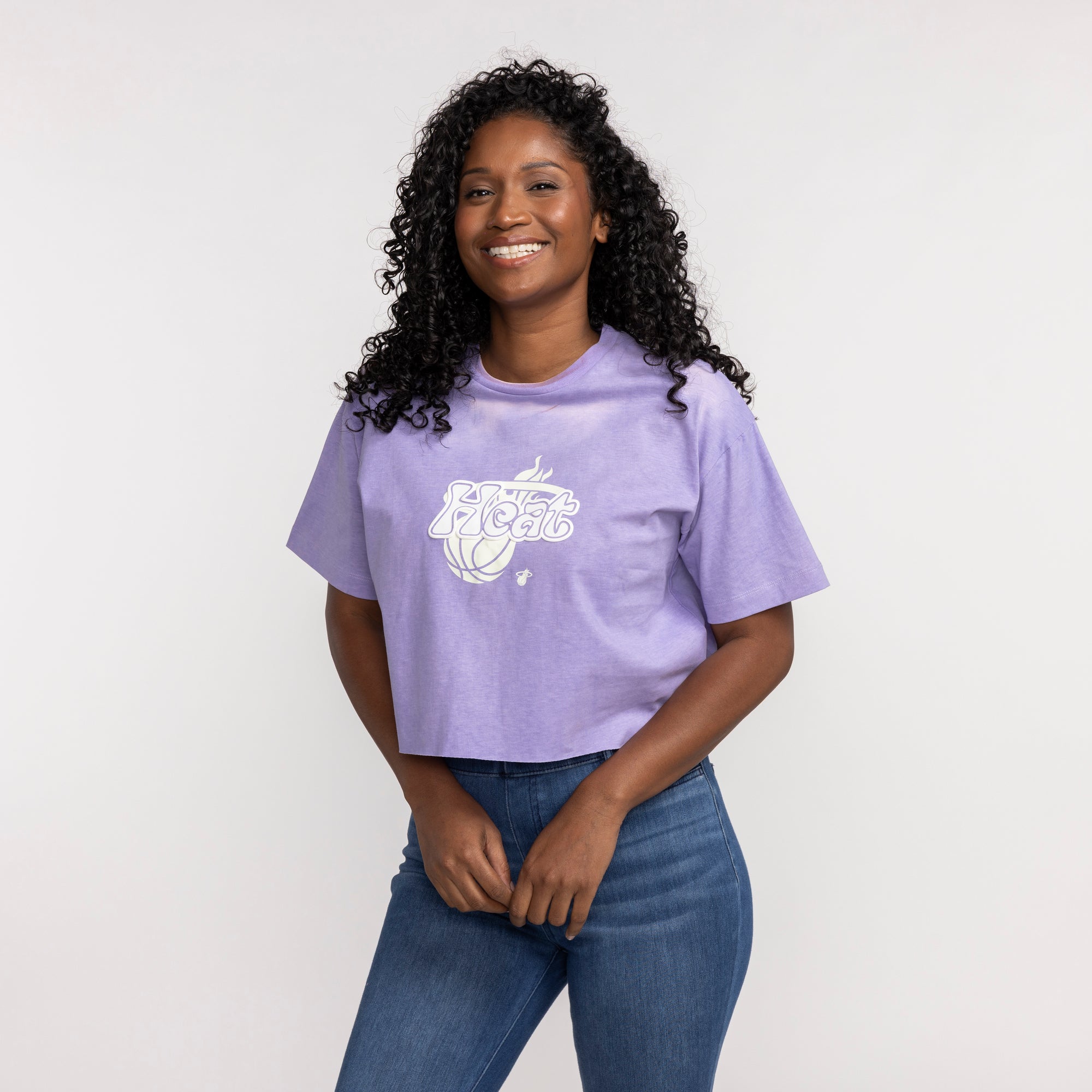 New Era Miami HEAT Glow In the Dark Women's Boxy Crop top Women's Crop Top New Era