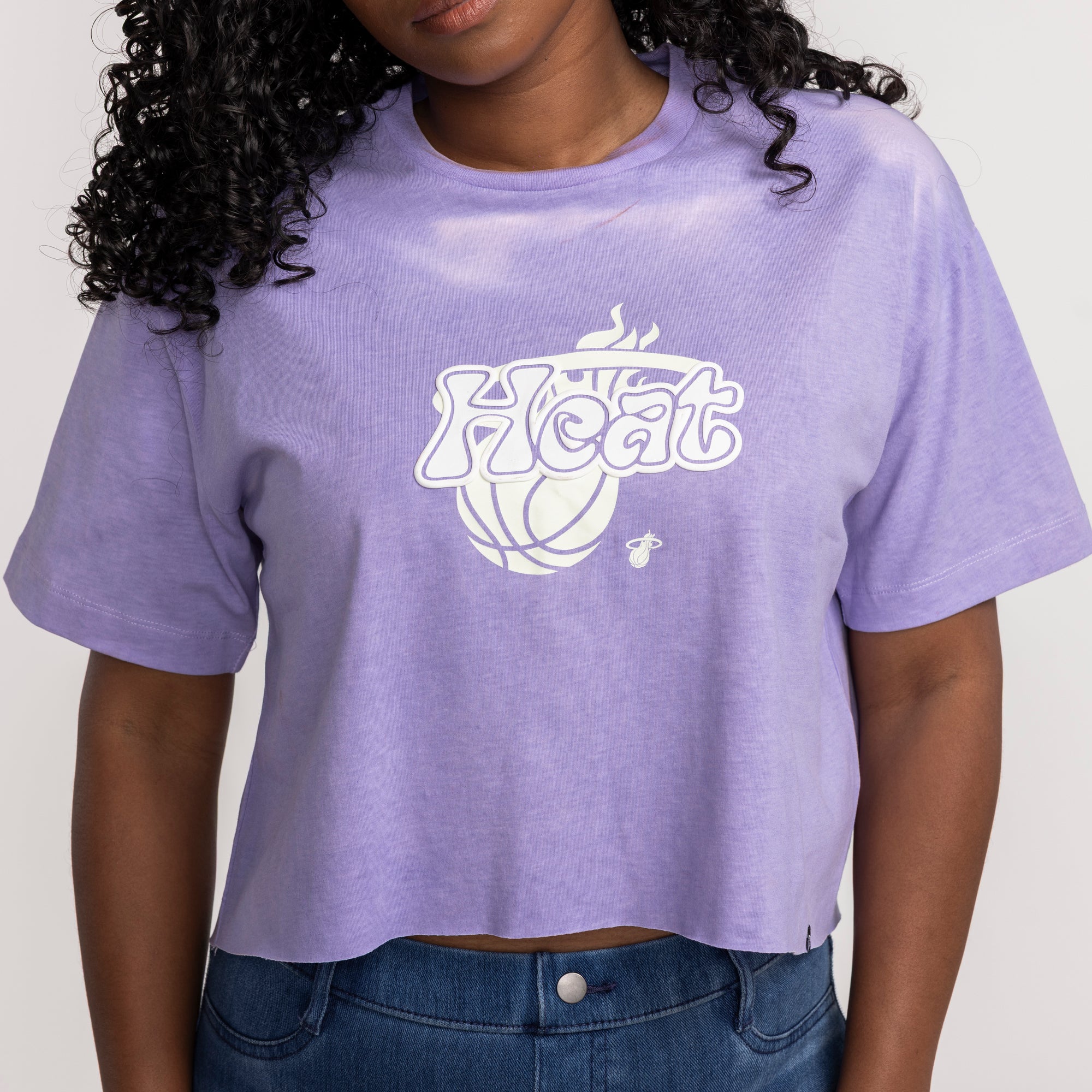 New Era Miami HEAT Glow In the Dark Women's Boxy Crop top Women's Crop Top New Era