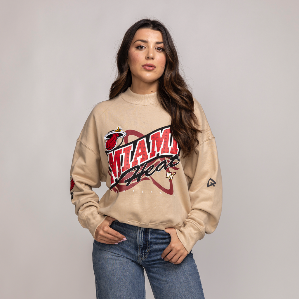 Qoreware Miami HEAT Mockneck Womens Crewneck