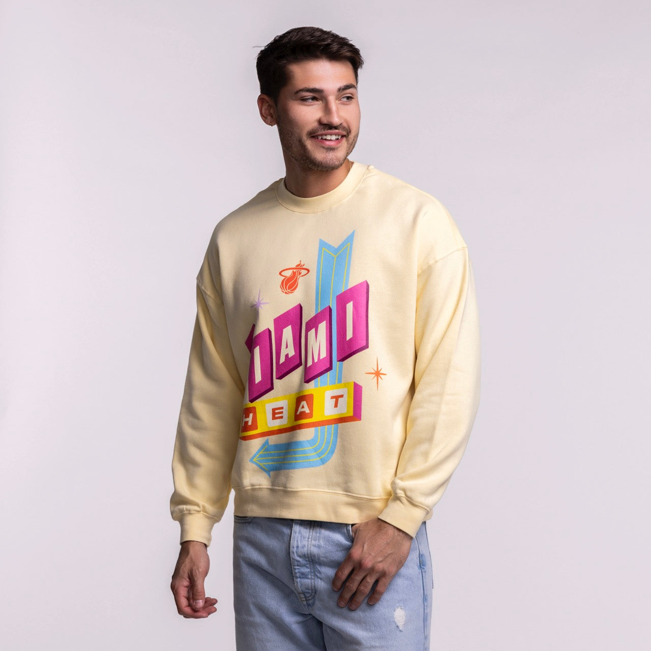 A man with short dark hair and a beard models the Court Culture Original Vice Nights 