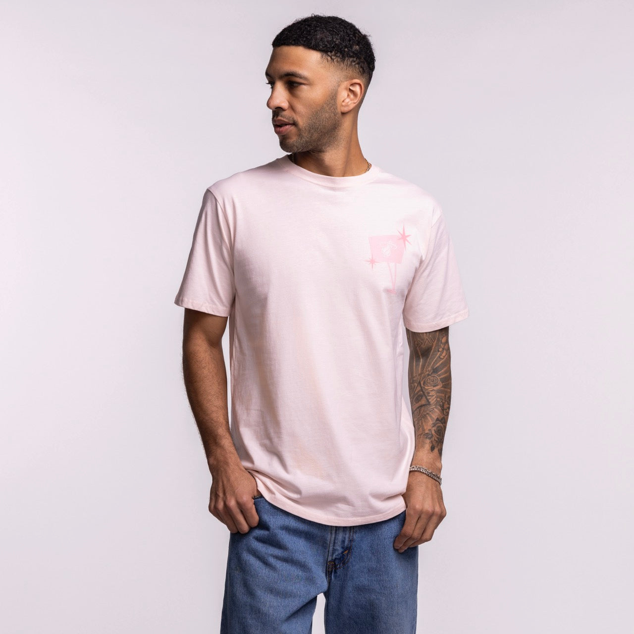 A man with short dark hair and a trimmed beard wears the Court Culture Original Vice Nights 