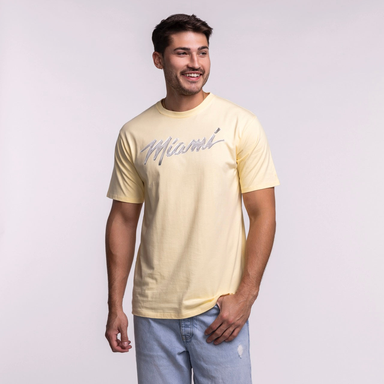 A man smiles in a Court Culture Original Vice Nights 