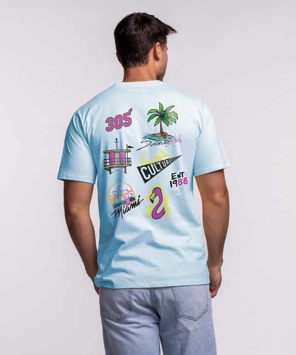 A man faces forward wearing the Court Culture Original Vice Nights 