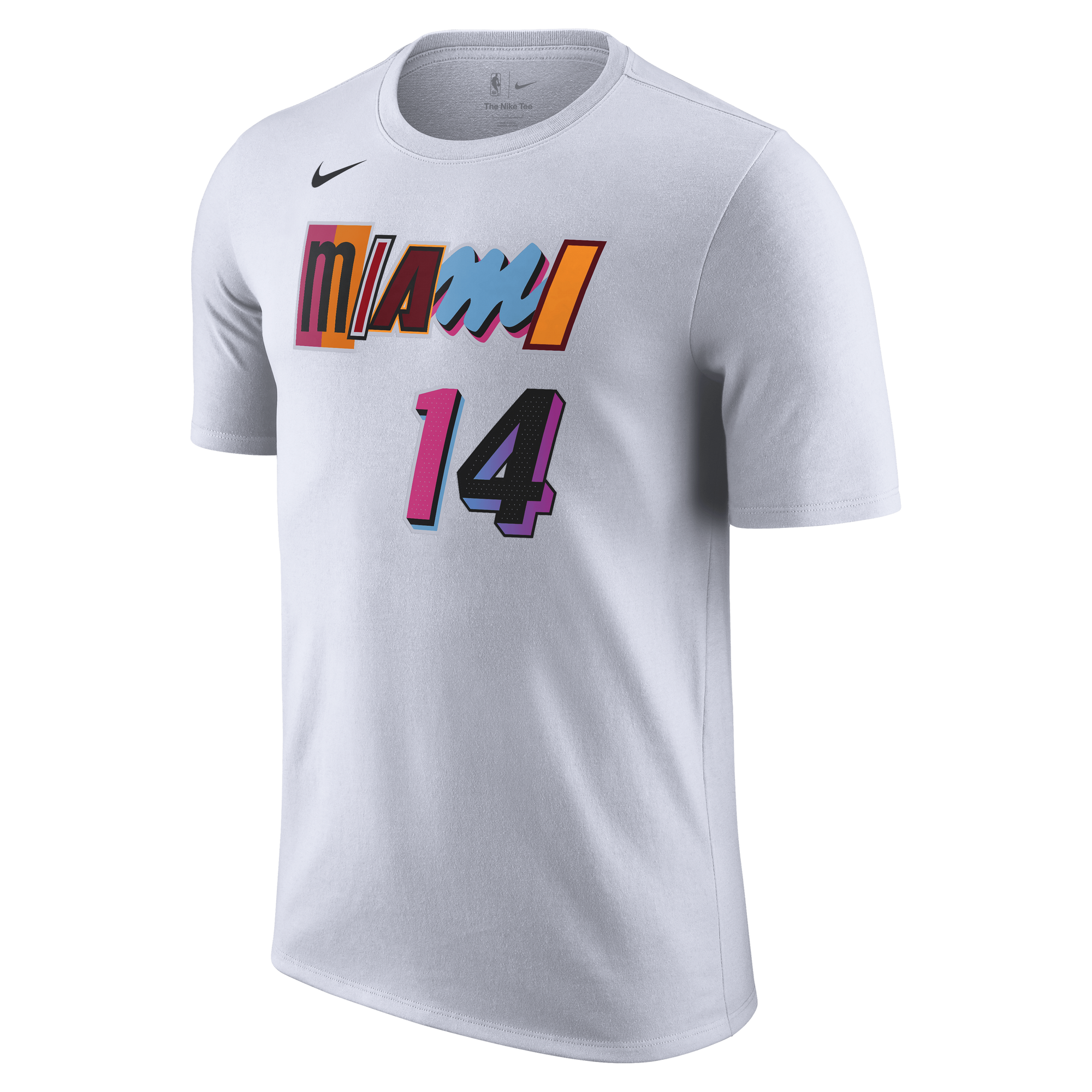White Nike tee with colorful 