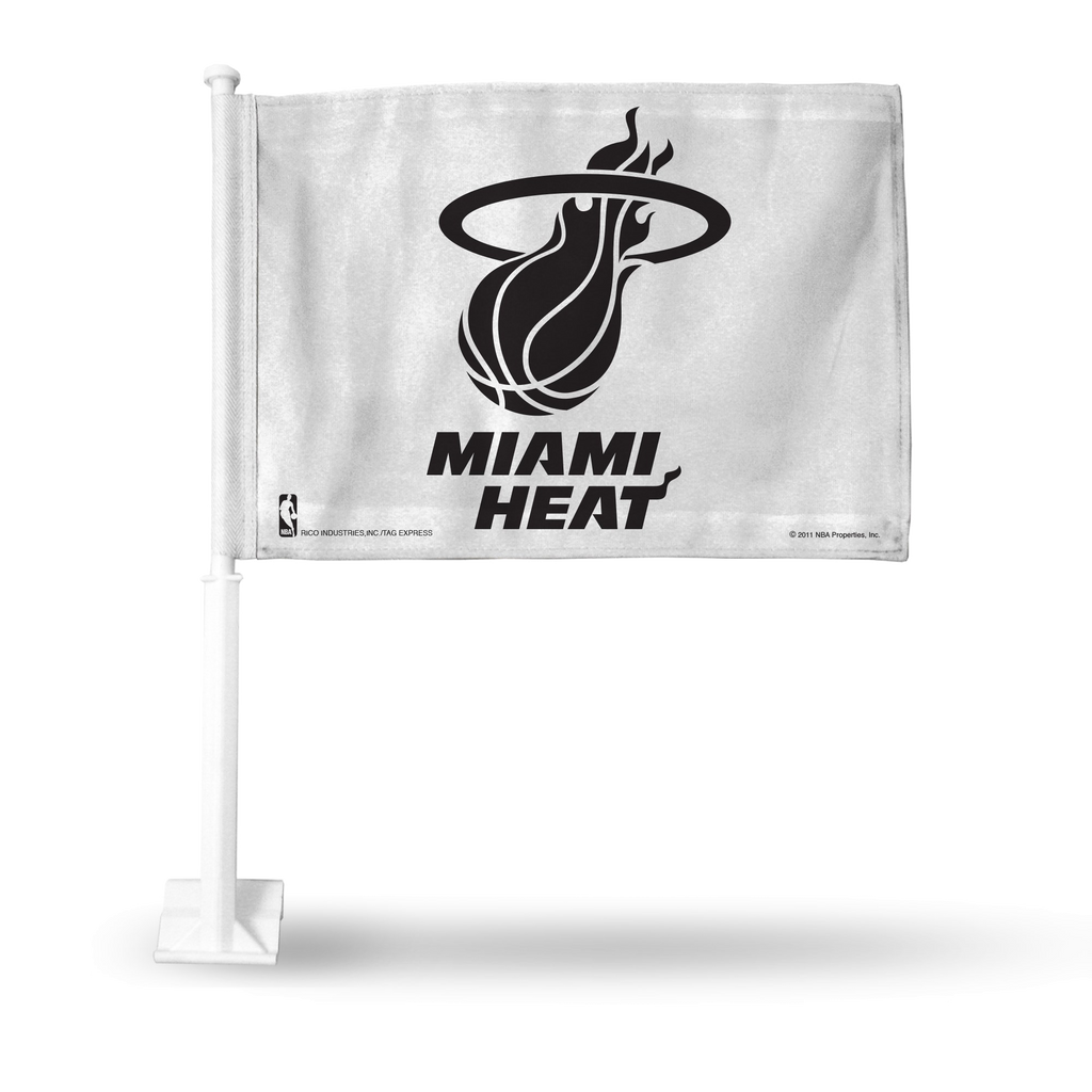 Miami HEAT White Hot Car Flag NOV. MISC.Z RICO INDUSTRIES    - featured image