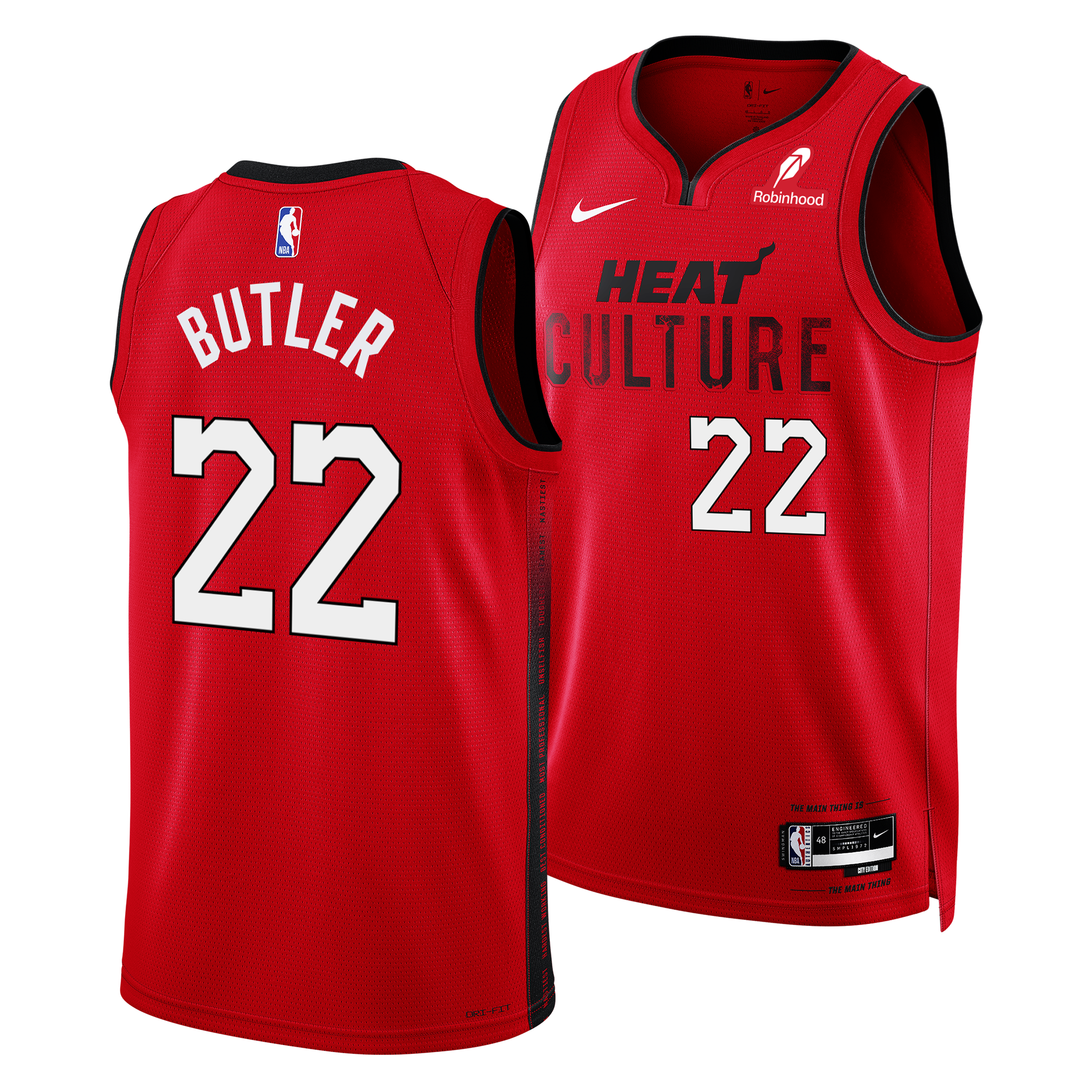 Jimmy Butler Nike HEAT Culture Blood Red Swingman Jersey